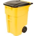 Rubbermaid Commercial Rubbermaid 9W27 Brute Rollout 50 Gallon Large Mobile Container  Yellow with Lid FG9W2700YEL